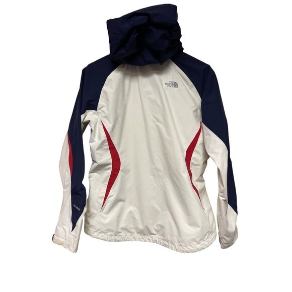 The North Face White Hyvent Hooded Outer Jacket Women's Size Large Pockets - Picture 2 of 10